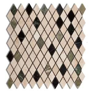   Harlequin (Diamond / Rhomboid) Polished Mosaic Tile   6 X 6 Sample