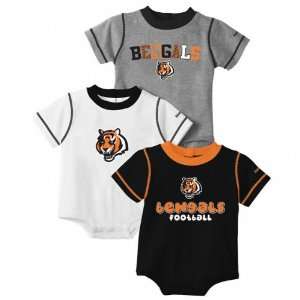  Cincinnati Bengals Infant 3 Piece Creeper Set Sports 