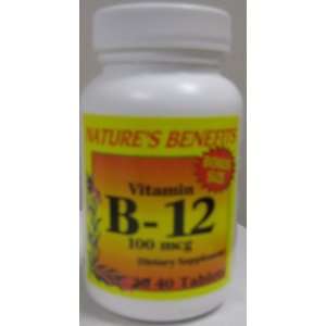  Natures Benefits Vitamin B 12   4 Bottles   160 Tablets 