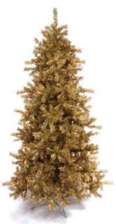 This pre litgold colored pine artificial Christmas tree is the 