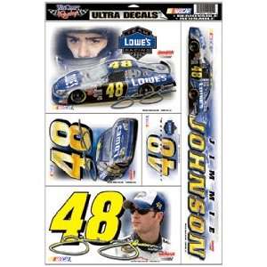  Jimmie Johnson #48 Static Cling Decal Sheet *SALE* Sports 