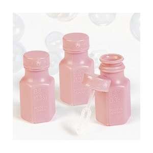  100 Hexagon Baby Girl Pink Bubble Bottles With Bubble 