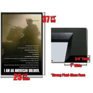 Framed American Soldier Poster I Am Patriot Fr4441 