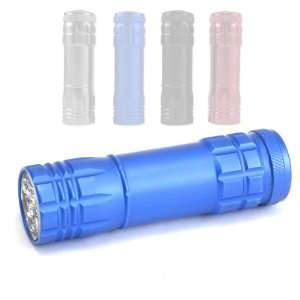LED Aluminum Flashlight   Blue   White Box Packaging  