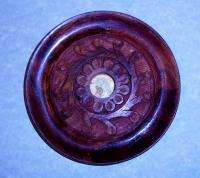   CONE & STICK INCENSE PLATE BURNER CARVED MADE IN INDIA #10907  