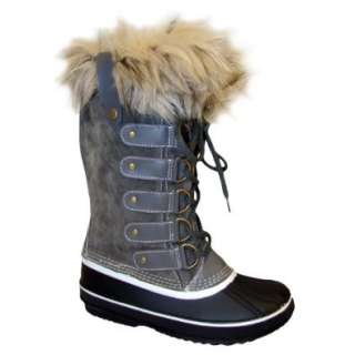  Bucco Snow Bunny Boots in Black, Grey and Tan Shoes