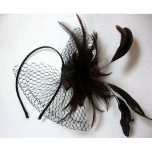  NEW Brown Fascinator Feather Headband, Limited. Beauty