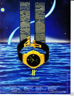 1986 HUBLOT WATCH Vintage Print Ad Twin Towers?  
