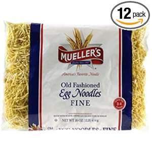 Mueller Fine Egg Noodles, 16 oz. (Pack Grocery & Gourmet Food