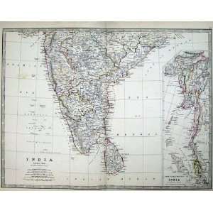  Map India Ceylon Madras Bay Bengal Andaman Sumatra