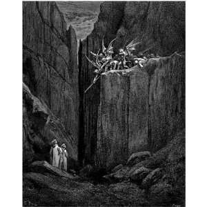   inch (7.5cm x 5cm) Fridge Magnet Gustave Dore Dante Tumult And Escape