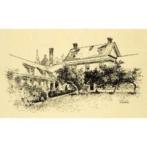  1925 Wood Engraving Joseph Pennell House Walnut Street 