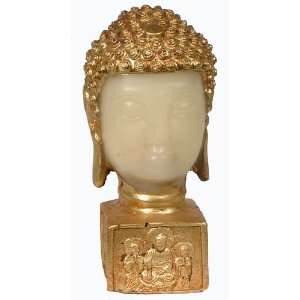  White Jade Buddha Bust 