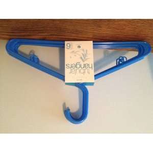  Six (6) Pack BLUE Plastic Tubular Hangers