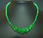 16.5 MALAYSIA IMPERIAL GREEN JADE BEAD NECKLACE GEMS