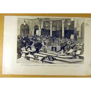  1903 Bagarres Court Bourse Travail French Print
