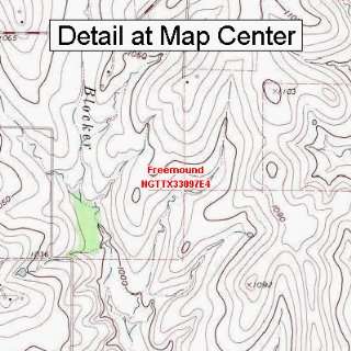  USGS Topographic Quadrangle Map   Freemound, Texas (Folded 