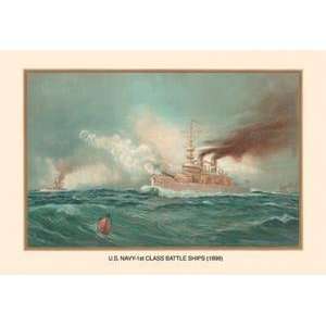 Vintage Art First Class Battle Ships   03455 6 