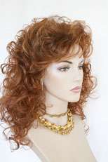 Light Auburn, Light Ginger & Wildfire Red Long Medium Curly Wigs 
