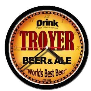  TROYER beer and ale cerveza wall clock 