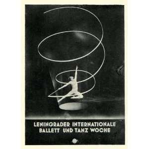  1936 Print Leningrad International Ballet Dance Week 