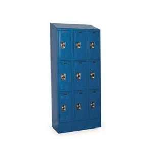 Assembled Locker,w36,d18,h84,marine Blue   HALLOWELL  