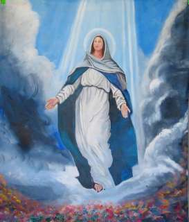 Blessed Virgin Mother Mary Assumption Painting 4ft X5ft  