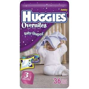  Huggies Overnites Diapers, Size 3, 36 Count Health 