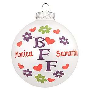  Personalized BFF Glass Ornament