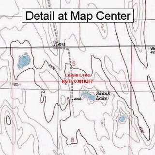   Topographic Quadrangle Map   Lewis Lake, Colorado (Folded/Waterproof