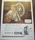 1946 FISK TIRESTHE FISK BOY QUALITY AD DECO ART