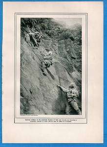 WWI Austrian Alpine Troops & British Cannon Print  