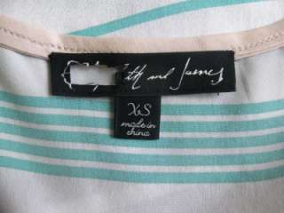   365 Elizabeth and James Adrienne striped silk dress Asymmetrical hem