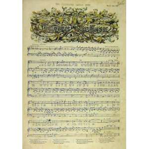    1858 Song Sheet Music Score Two Rivers Keiser Print