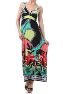 New Sexy Long Summer Tropical Chain Dress Small to XL  