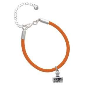 Denied Stamp Charm on an Orange Malibu Charm Bracelet