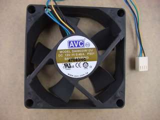 AVC DA08020B12U 80 x20mm Fan 4 Pin PWM 602  
