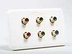 Atlona Dual Component Video YPbPr RGB Wall Plate 6 RCA Single Gang 