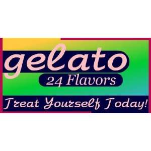  3x6 Vinyl Banner   Gelato Treat yourself 