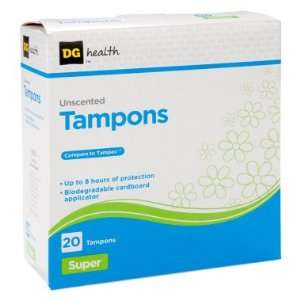    DG Health Unscented Tampons   Super   20 ct