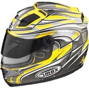  G Max GM68S Helmet , Color Max Yellow/Silver/White, Size Lg 