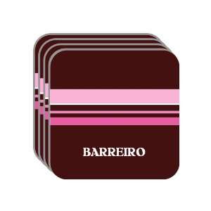 Personal Name Gift   BARREIRO Set of 4 Mini Mousepad Coasters (pink 