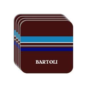 Personal Name Gift   BARTOLI Set of 4 Mini Mousepad Coasters (blue 