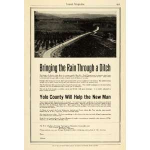 1915 Ad California Yolo County Chamber Commerce Farming Ditch 
