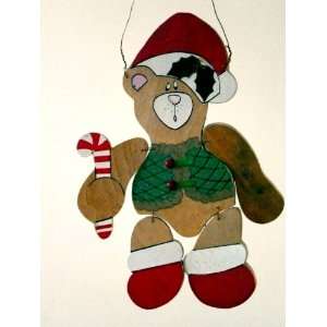  Wood and Wire Christmas Teddy Bear 