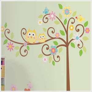 New Giant SCROLL TREE Wall Mural Decals Vinyl Stickers 034878616018 