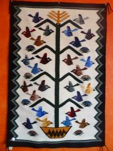 Navajo Tree Of Life 23 X 35 Rug Woven By Mae Bow  