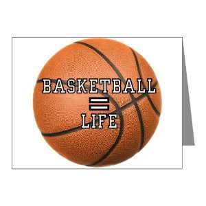    Note Cards (10 Pack) Basketball Equals Life 
