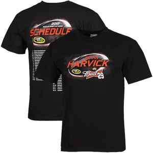 Chase Authentics Kevin Harvick 2012 Driver Schedule T Shirt   Black 