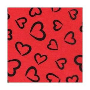  Kunin Foss Fabrics Fanci Felt 9X12 Princess Heart Red 